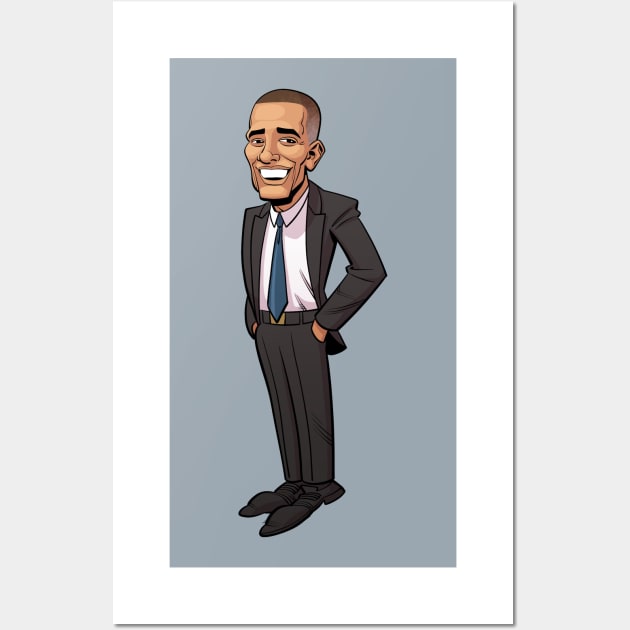 Barack Obama Caricature Wall Art by tommartinart